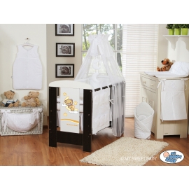 Baby Nursery Bedding set 5-pcs- with canopy (S60)- Good night white