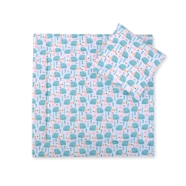 Baby pram bedding set 2pcs - hedgehogs mint