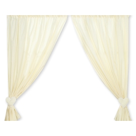 Baby Room Curtains- Hanging Hearts cream