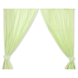 Baby Room Curtains- Hanging Hearts green