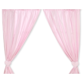 Baby Room Curtains- Hanging Hearts pink