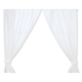 Baby Room Curtains- Hanging Hearts white
