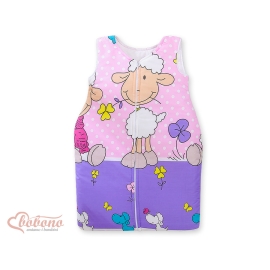 Baby Sleeping Bag- Basic Sheeps lilac-pink
