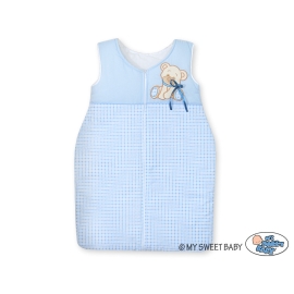 Baby Sleeping Bag- Bear with bow blue