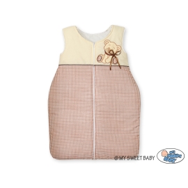 Baby Sleeping Bag- Bear with bow brown