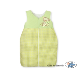 Baby Sleeping Bag- Bear with bow green