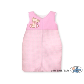 Baby Sleeping Bag- Bear with bow pink