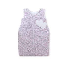 Baby Sleeping Bag- Hanging hearts pink flowers