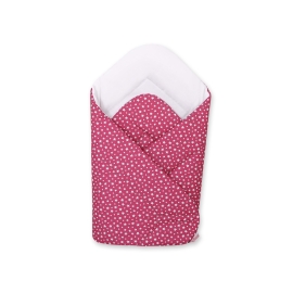 Baby Swaddle Wrap Blanket - wine red stars