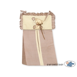 Babybed Diaper bag- Bear with bow brown