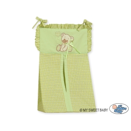 Babybed Diaper bag- Bear with bow green