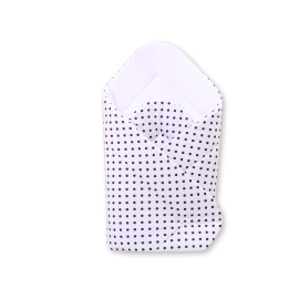 Babynest- Hanging Hearts black dots on white