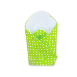 Babynest- Hanging Hearts white dots on green