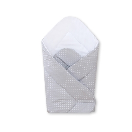 Babynest- Hanging Hearts white polka dots on Gray