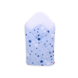 Babynest Newborn Wrap Blanket with stiffening - blue stars