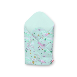 Babynest Newborn Wrap Blanket with stiffening - moons mint