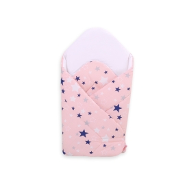Babynest Newborn Wrap Blanket with stiffening - navy blue stars
