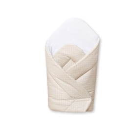 Babynest with stiffenig- Basic white polka dots on beige