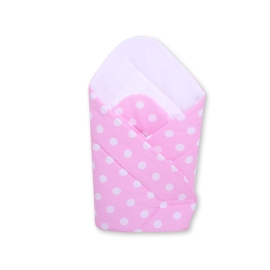 Babynest with stiffenig- Pink with white dots
