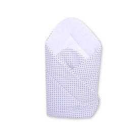 Babynest with stiffenig- White with navy blue dots