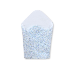 Babynest with stiffening- Hanging Hearts little blue flowers