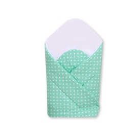 Babynest with stiffening- Hanging Hearts white dots on mint