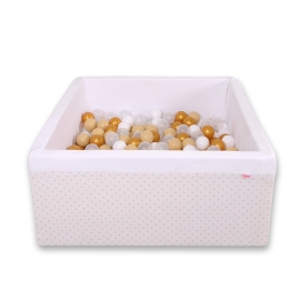 Ball-pit Dry Pool minky with balls 200pcs - golden Stars