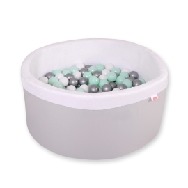 Ball-pit minky Dry Pool with balls 200pcs - Gray