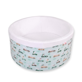 Ball-pit minky Dry Pool without balls - mint rabbits