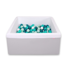 Ball-pit minky with balls 200pcs - Gray