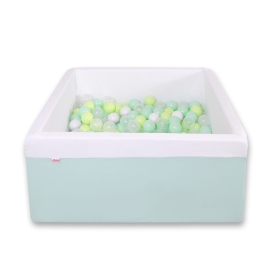 Ball-pit minky with balls 200pcs - mint