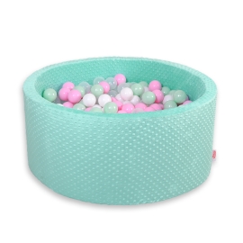 Ball-pit minky with balls 200pcs- mint