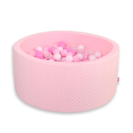 Ball-pit minky with balls 200pcs- pink