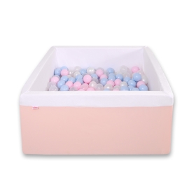 Ball-pit minky with balls 200pcs - powder pink