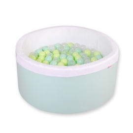 Ball-pit minky with balls 200st- mint