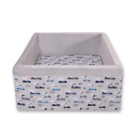 Ball-pit minky without balls - gray rabbits