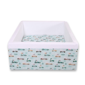 Ball-pit minky without balls - mint rabbits