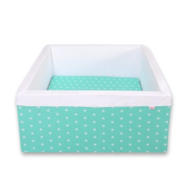 Ball-pit minky without balls - mint stars