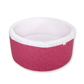 Ball-pit minky without balls - wine red stars