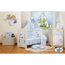 Bedding set 11-pcs with canopy- Donkey Luca blue