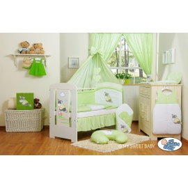Bedding set 11-pcs with canopy- Donkey Luca green