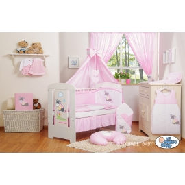 Bedding set 11-pcs with canopy- Donkey Luca pink