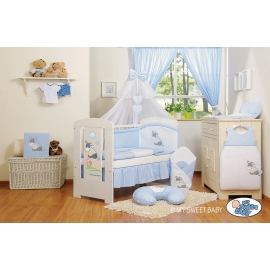 Bedding set 11-pcs with mosquito-net- Donkey Luca blue
