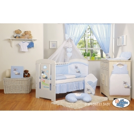Bedding set 11-pcs with mosquito-net- Donkey Luca blue