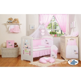 Bedding set 11-pcs with mosquito-net- Donkey Luca pink
