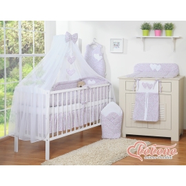Bedding set 11-pcs with mosquito-net- Hanging Hearts little pink flowers