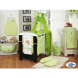 Bedding set 11-pcs with mosquito-net (L60)- Good night green
