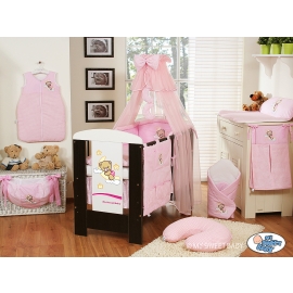 Bedding set 11-pcs with mosquito-net (S60)- Good night pink