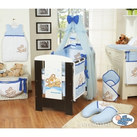 Bedding set 11-pcs with mosquito-net (S60)- Teddy Bear Barnaba blue