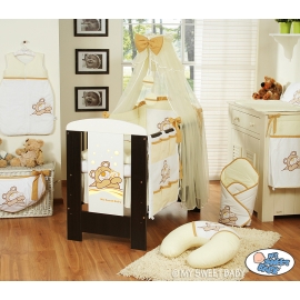 Bedding set 11-pcs with mosquito-net (S70)- Teddy Bear Barnaba cream